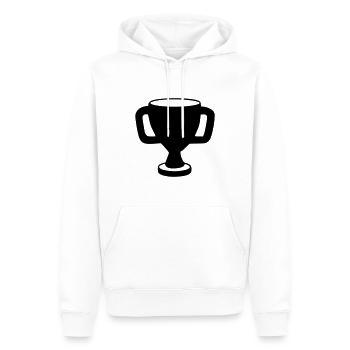 Pokal Zeichnung Gewinnen Skizze schwarz - Männer Premium Bio Hoodie - Weiß - Vorne - Nico (187cm)