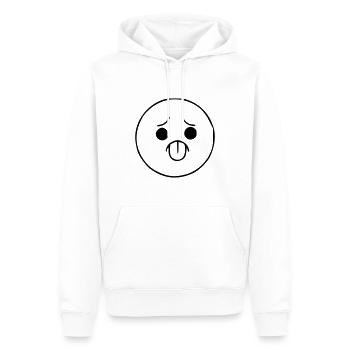 Emoji sketch effronté noir - Sweat à capuche Premium bio Homme - blanc - Devant - Nico (187cm)