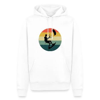 Kite Hommes Cerf-volant Kitesurf Kitesurf Kitesurf - Sweat à capuche Premium bio Homme - blanc - Devant - Nico (187cm)