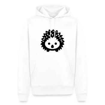 Igel - Männer Premium Bio Hoodie - Weiß - Vorne - Nico (187cm)