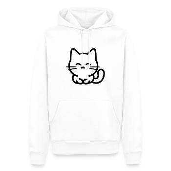Katze - Männer Premium Bio Hoodie - Weiß - Vorne - Nico (187cm)
