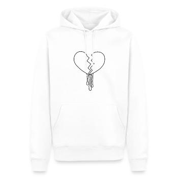 Br ok en heart black - Männer Premium Bio Hoodie - Weiß - Vorne - Nico (187cm)