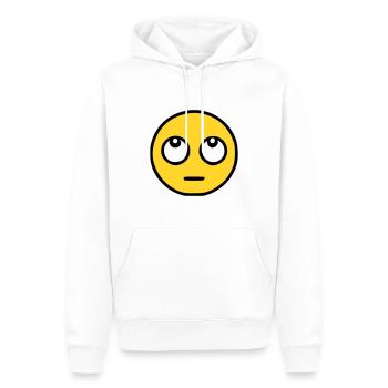 Emoji Eye Roll Sketch Color - Men’s Premium Organic Hoodie - white - Front - Nico (187cm)