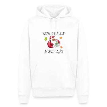 Papa ist mein Nikolaus Fröhliche Weihnachten - Männer Premium Bio Hoodie - Weiß - Vorne - Nico (187cm)
