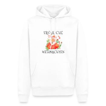 Fröhliche Weihnachten - Männer Premium Bio Hoodie - Weiß - Vorne - Nico (187cm)