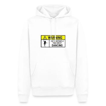 Warning may constantly talk about Dancing - Männer Premium Bio Hoodie - Weiß - Vorne - Nico (187cm)