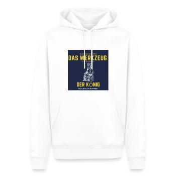 Man reiche mir da werkzeug ihr narren - Männer Premium Bio Hoodie - Weiß - Vorne - Nico (187cm)