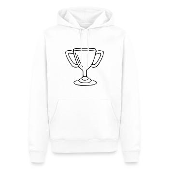 Coupe Dessin Gagner Croquis Noir - Sweat à capuche Premium bio Homme - blanc - Devant - Nico (187cm)