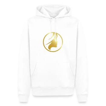 AFRICARAIBES MOOD - Sweat à capuche Premium bio Homme - blanc - Devant - Nico (187cm)