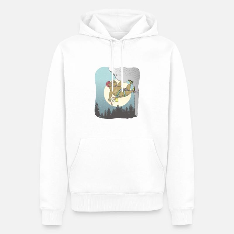Grimpeurs de Capybara - Sweat à capuche Premium bio Homme - blanc