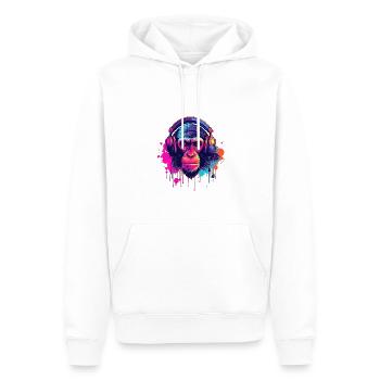 Battements de singe - Sweat à capuche Premium bio Homme - blanc - Devant - Nico (187cm)