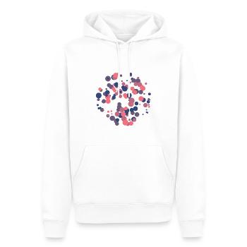 Abstrakte Kreise Muster - Männer Premium Bio Hoodie - Weiß - Vorne - Nico (187cm)