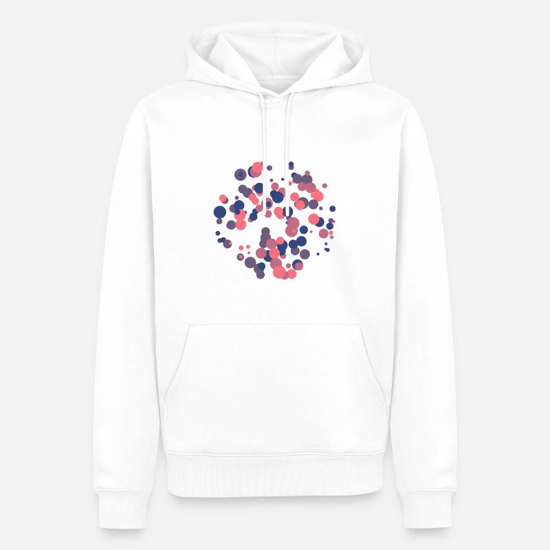 Abstrakte Kreise Muster - Männer Premium Bio Hoodie - Weiß