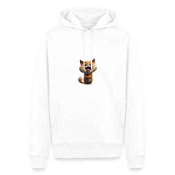 Karaoke-Queen Singen Lustiges Katzen Motiv - Männer Premium Bio Hoodie - Weiß - Vorne - Nico (187cm)