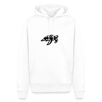 Schildkröte Schwarz - Männer Premium Bio Hoodie - Weiß - Vorne - Nico (187cm)