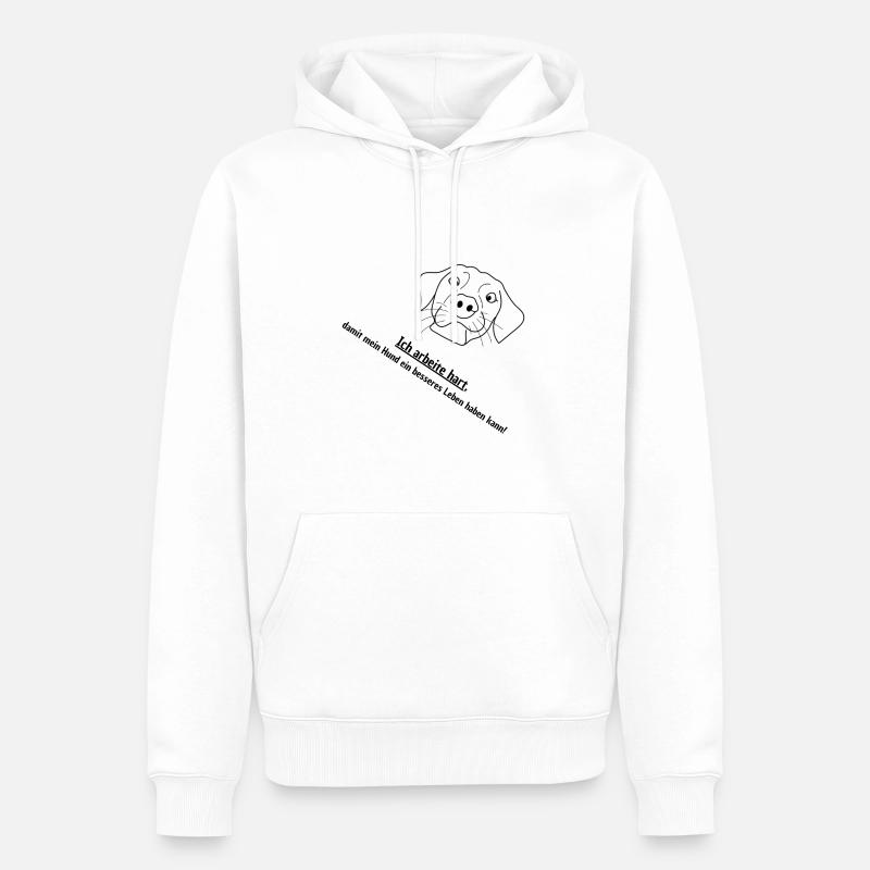 Arbeitstier! - Männer Premium Bio Hoodie - Weiß