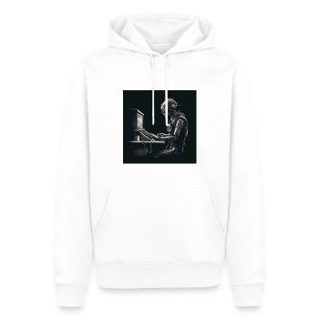 Banksy-inspirierte Graffiti-Profite durch künstlerische - Männer Premium Bio Hoodie - Weiß - Vorne - Nico (187cm)