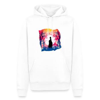 Japanische Geisha bei Abendrot #3 - Männer Premium Bio Hoodie - Weiß - Vorne - Nico (187cm)