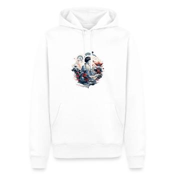 Epic Japanese mix of elements #1 - Men’s Premium Organic Hoodie - white - Front - Nico (187cm)