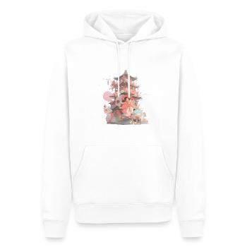 Cute Japanese motif - Men’s Premium Organic Hoodie - white - Front - Nico (187cm)