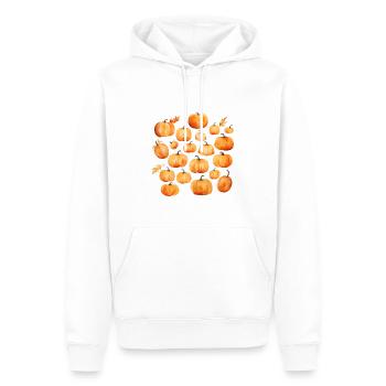 Watercolor pumpkins - Men’s Premium Organic Hoodie - white - Front - Nico (187cm)