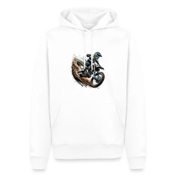 Conception de motocross Adrenaline Rush - Sweat à capuche Premium bio Homme - blanc - Devant - Nico (187cm)