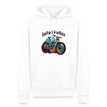 Mountainbike - Selten Radlos Fahrrad Spruch - Männer Premium Bio Hoodie - Weiß - Vorne - Nico (187cm)