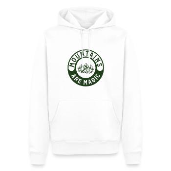 Les montagnes, c’est magique - Sweat à capuche Premium bio Homme - blanc - Devant - Nico (187cm)