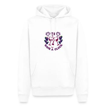 Vin 9 une horloge - Sweat à capuche Premium bio Homme - blanc - Devant - Nico (187cm)