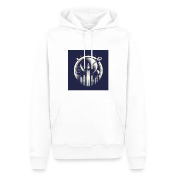 Futur - Sweat à capuche Premium bio Homme - blanc - Devant - Nico (187cm)