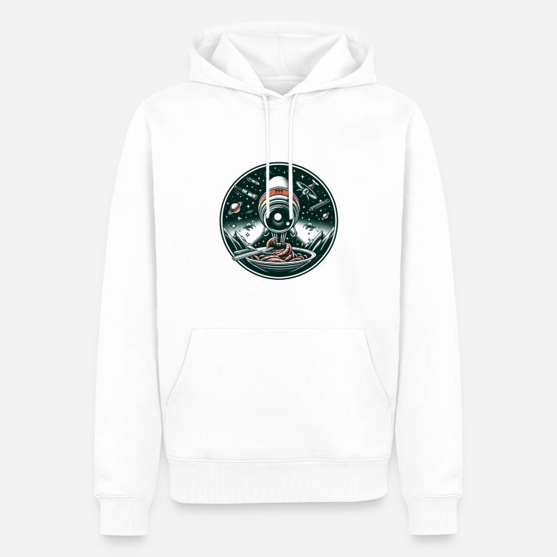 Spaghetti - Männer Premium Bio Hoodie - Weiß