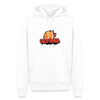 California street logo - Men’s Premium Organic Hoodie - white - Front - Nico (187cm)