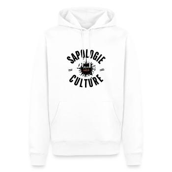 Style Sapologie Mondial Sapeur - Sweat à capuche Premium bio Homme - blanc - Devant - Nico (187cm)
