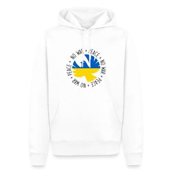 No war - kein Krieg - Männer Premium Bio Hoodie - Weiß - Vorne - Nico (187cm)
