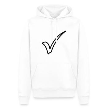 Crochet Emoji Esquisse Dessin Noir - Sweat à capuche Premium bio Homme - blanc - Devant - Nico (187cm)