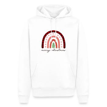Joyeux Noël, Noël, vacances, jours fériés - Sweat à capuche Premium bio Homme - blanc - Devant - Nico (187cm)
