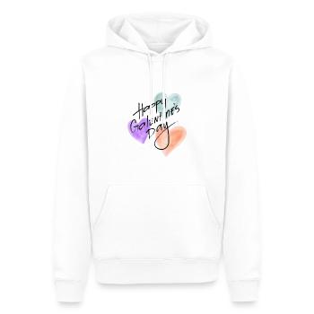 Bonne fête de Galentine - Sweat à capuche Premium bio Homme - blanc - Devant - Nico (187cm)