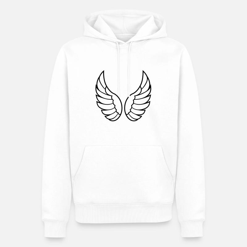 Ailes d'ange - Sweat à capuche Premium bio Homme - blanc