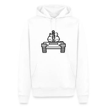 tank - Men’s Premium Organic Hoodie - white - Front - Nico (187cm)