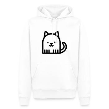 chaton - Sweat à capuche Premium bio Homme - blanc - Devant - Nico (187cm)