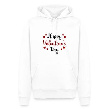 Romantic Valentine's Day Designs Give Love - Men’s Premium Organic Hoodie - white - Front - Nico (187cm)