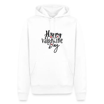 Romantic Valentine's Day Designs: Give Love - Men’s Premium Organic Hoodie - white - Front - Nico (187cm)