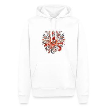 Florales Muster - indischer Stil - Männer Premium Bio Hoodie - Weiß - Vorne - Nico (187cm)