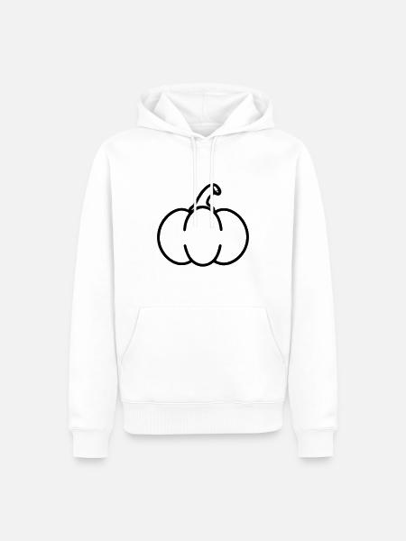 pumpkin - Men’s Premium Organic Hoodie - white