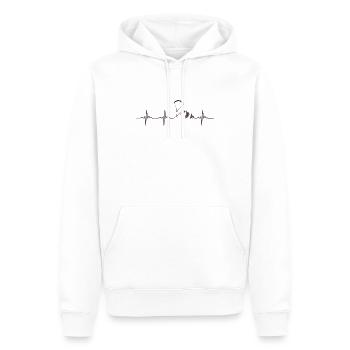 Heartbeat For Paragliding Perfect Paraglider - Men’s Premium Organic Hoodie - white - Front - Nico (187cm)