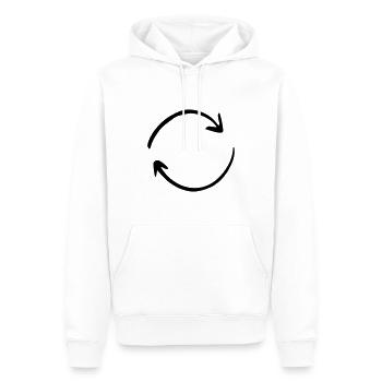 Flèche dessin croquis noir - Sweat à capuche Premium bio Homme - blanc - Devant - Nico (187cm)