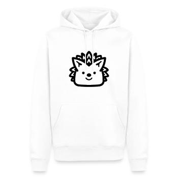 Igel - Männer Premium Bio Hoodie - Weiß - Vorne - Nico (187cm)