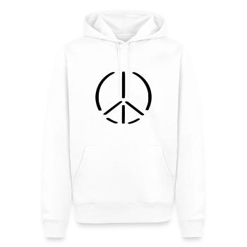 Signe de la Paix Dessin de la Paix Croquis noir - Sweat à capuche Premium bio Homme - blanc - Devant - Nico (187cm)