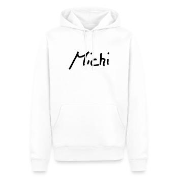 Michi - Sweat à capuche Premium bio Homme - blanc - Devant - Nico (187cm)