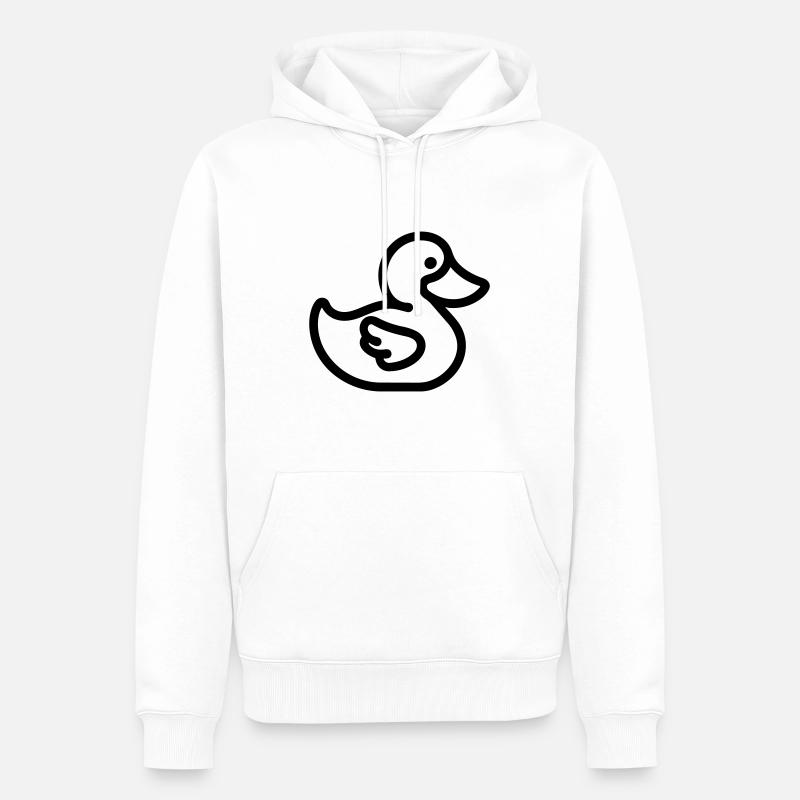 Ente - Männer Premium Bio Hoodie - Weiß